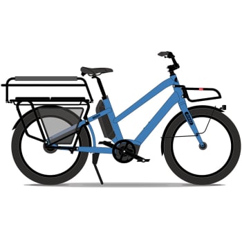 Boost CX EVO 5 Easy On Family Kit Electric Cargo Bike In Machine Blue, Aqua Green Or Anthracite Grey